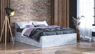 Кровать с матрасом и ящиком для постельного белья, 180x200 см, серая цена и информация | Кровати | hansapost.ee
