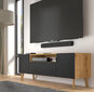 TV-kapp Akl Furniture Luxi, must/pruun цена и информация | Televiisori alused | hansapost.ee