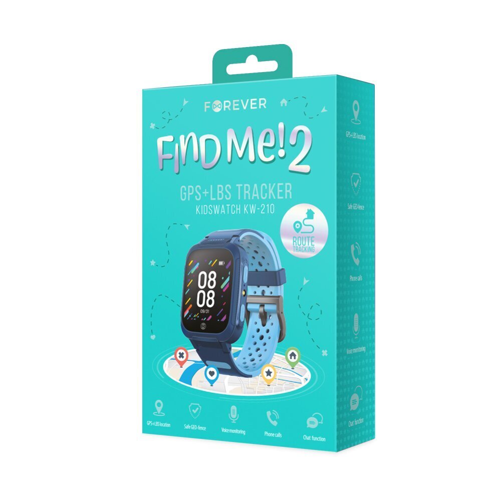 Forever Find Me 2 KW-210 Blue цена и информация | Nutikellad, laste nutikellad | hansapost.ee