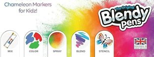 Креативный набор из 12 маркеров Chameleon Kidz Blend & Spray цена и информация | Принадлежности для рисования, лепки | hansapost.ee