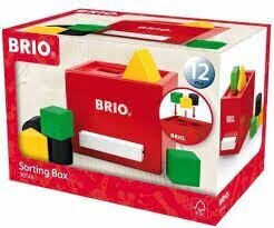 Puidust valmistatud klotsimäng Brio, punane цена и информация | Beebide mänguasjad | hansapost.ee