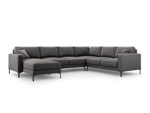Панорамный правый угловой velvet диван Venus, 6 мест, серый цвет цена и информация | Угловые диваны | hansapost.ee