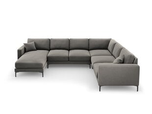 Panoraam parempoolne nurgadiivan velvet sofa Venus, 6 istekohta, helehall цена и информация | Угловые диваны | hansapost.ee