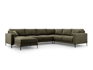Panoraam parempoolne nurgadiivan velvet sofa Venus, 6 istekohta, roheline цена и информация | Угловые диваны | hansapost.ee