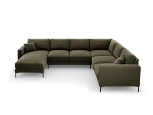 Panoraam parempoolne nurgadiivan velvet sofa Venus, 6 istekohta, roheline цена и информация | Угловые диваны | hansapost.ee