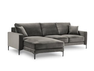 Vasakpoolne nurgadiivan velvet sofa Venus, 4 istekohta, helehall цена и информация | Угловые диваны | hansapost.ee