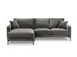 Vasakpoolne nurgadiivan velvet sofa Venus, 4 istekohta, helehall цена и информация | Nurgadiivanid ja nurgadiivanvoodid | hansapost.ee