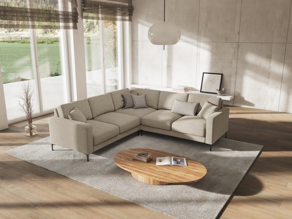 Sümmeetriline nurgadiivan sofa Venus, 5 istekohta, beež v. hind ja info | Nurgadiivanid ja nurgadiivanvoodid | hansapost.ee
