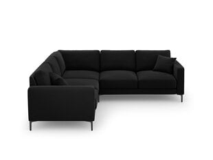 Sümmeetriline nurgadiivan velvet sofa Venus, 5 istekohta, must цена и информация | Угловые диваны | hansapost.ee