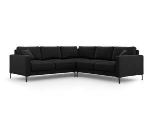 Sümmeetriline nurgadiivan velvet sofa Venus, 5 istekohta, must hind ja info | Nurgadiivanid ja nurgadiivanvoodid | hansapost.ee