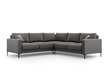 Sümmeetriline nurgadiivan velvet sofa Venus, 5 istekohta, hall hind ja info | Nurgadiivanid ja nurgadiivanvoodid | hansapost.ee