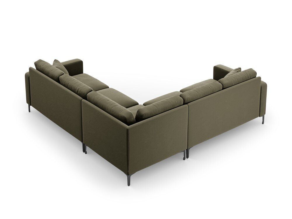 Sümmeetriline nurgadiivan velvet sofa Venus, 5 istekohta, roheline hind ja info | Nurgadiivanid ja nurgadiivanvoodid | hansapost.ee