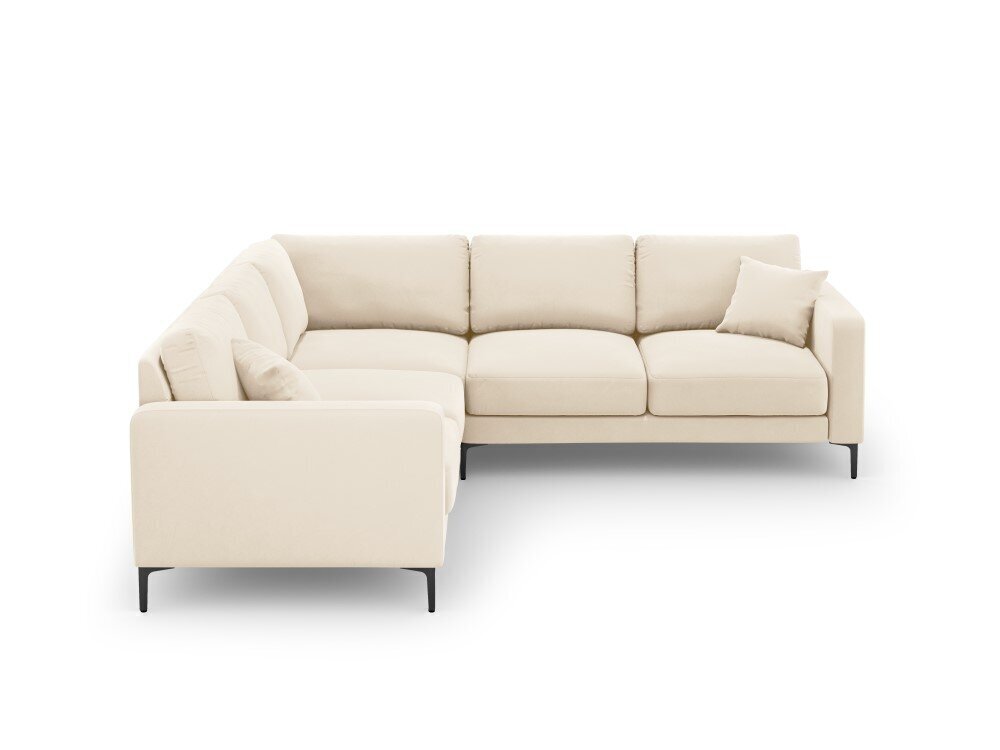 Sümmeetriline nurgadiivan velvet sofa Venus, 5 istekohta, helebeež v. цена и информация | Nurgadiivanid ja nurgadiivanvoodid | hansapost.ee