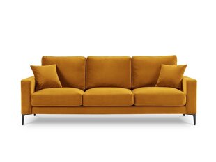 Трехместный velvet диван Venus, желтый (горчичный) цена и информация | Диваны | hansapost.ee