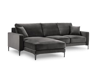 Левый угловой velvet диван Venus, 4 места, серый цвет цена и информация | Угловые диваны | hansapost.ee