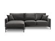 Vasakpoolne nurgadiivan velvet sofa Venus, 4 istekohta, hall цена и информация | Nurgadiivanid ja nurgadiivanvoodid | hansapost.ee