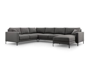 Панорамный левый угловой velvet диван Venus, 6 мест, серый цвет цена и информация | Угловые диваны | hansapost.ee
