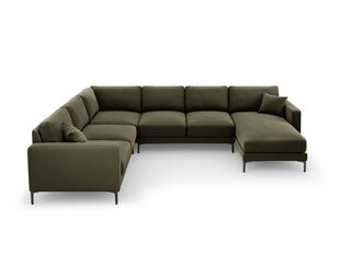 Panoraam vasakpoolne nurgadiivan velvet sofa Venus, 6 istekohta, roheline цена и информация | Угловые диваны | hansapost.ee