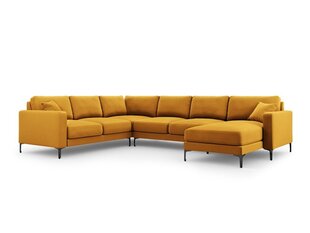 Panoraam vasakpoolne nurgadiivan velvet sofa Venus, 6 istekohta, kollane (sinep) цена и информация | Угловые диваны | hansapost.ee