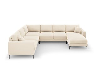 Panoraam vasakpoolne nurgadiivan velvet sofa Venus, 6 istekohta, helebeež v. цена и информация | Угловые диваны | hansapost.ee