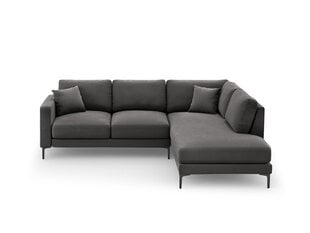 Правый угловой velvet диван Venus, 5 мест, серый цвет цена и информация | Угловые диваны | hansapost.ee