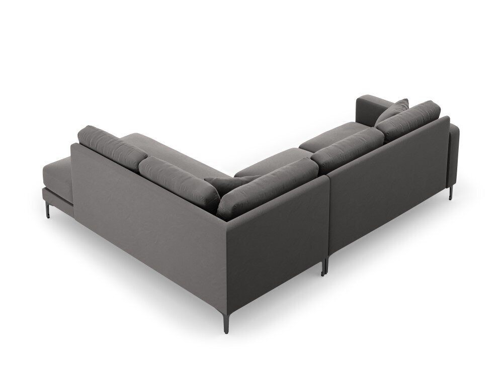 Parempoolne nurgadiivan velvet sofa Venus, 5 istekohta, hall hind ja info | Nurgadiivanid ja nurgadiivanvoodid | hansapost.ee