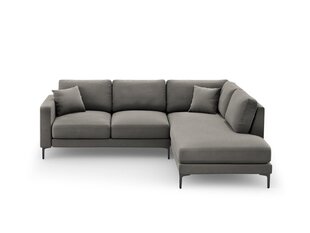 Угловой правый velvet диван Venus, 5 мест, св. серый цвет цена и информация | Угловые диваны | hansapost.ee