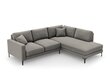 Parempoolne nurgadiivan velvet sofa Venus, 5 istekohta, helehall hind ja info | Nurgadiivanid ja nurgadiivanvoodid | hansapost.ee