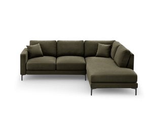 Parempoolne nurgadiivan velvet sofa Venus, 5 istekohta, roheline цена и информация | Угловые диваны | hansapost.ee