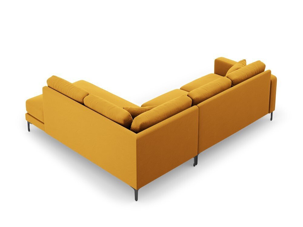 Parempoolne nurgadiivan velvet sofa Venus, 5 istekohta, kollane цена и информация | Nurgadiivanid ja nurgadiivanvoodid | hansapost.ee