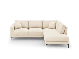 Parempoolne nurgadiivan velvet sofa Venus, 5 istekohta, helebeež v. hind ja info | Nurgadiivanid ja nurgadiivanvoodid | hansapost.ee