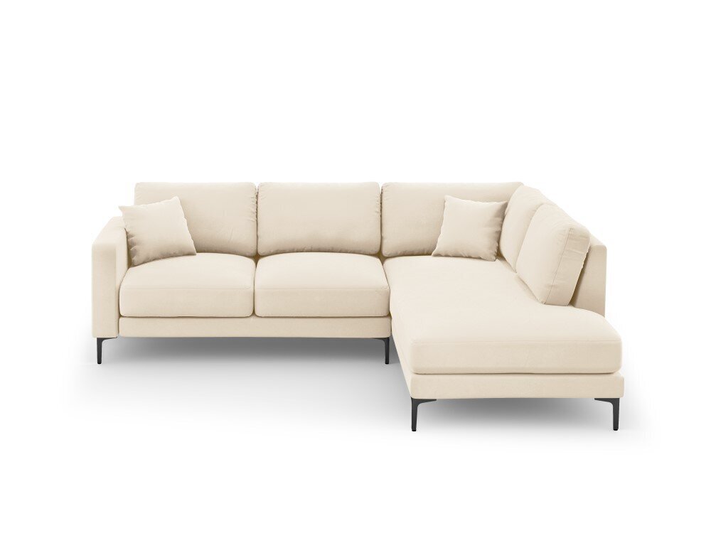 Parempoolne nurgadiivan velvet sofa Venus, 5 istekohta, helebeež v. цена и информация | Nurgadiivanid ja nurgadiivanvoodid | hansapost.ee