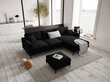 Parempoolne nurgadiivan velvet sofa Venus, 4 istekohta, must hind ja info | Nurgadiivanid ja nurgadiivanvoodid | hansapost.ee