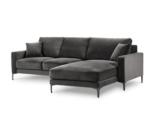 Parempoolne nurgadiivan velvet sofa Venus, 4 istekohta, hall цена и информация | Угловые диваны | hansapost.ee