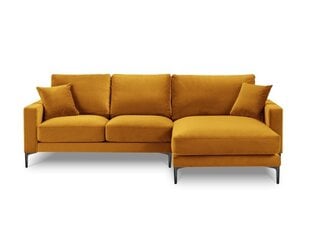 Parempoolne nurgadiivan velvet sofa Venus, 4 istekohta, kollane (sinep) hind ja info | Nurgadiivanid ja nurgadiivanvoodid | hansapost.ee