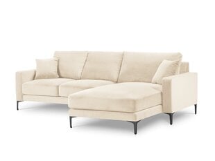 Parempoolne nurgadiivan velvet sofa Venus, 4 istekohta, helebeež v. цена и информация | Угловые диваны | hansapost.ee