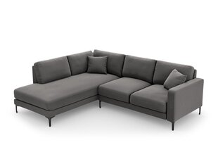 Левый угловой velvet диван Venus, 5 мест, серый цвет цена и информация | Угловые диваны | hansapost.ee