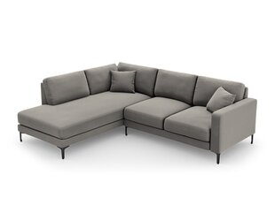 Vasakpoolne nurgadiivan velvet sofa Venus, 5 istekohta, helehall hind ja info | Nurgadiivanid ja nurgadiivanvoodid | hansapost.ee