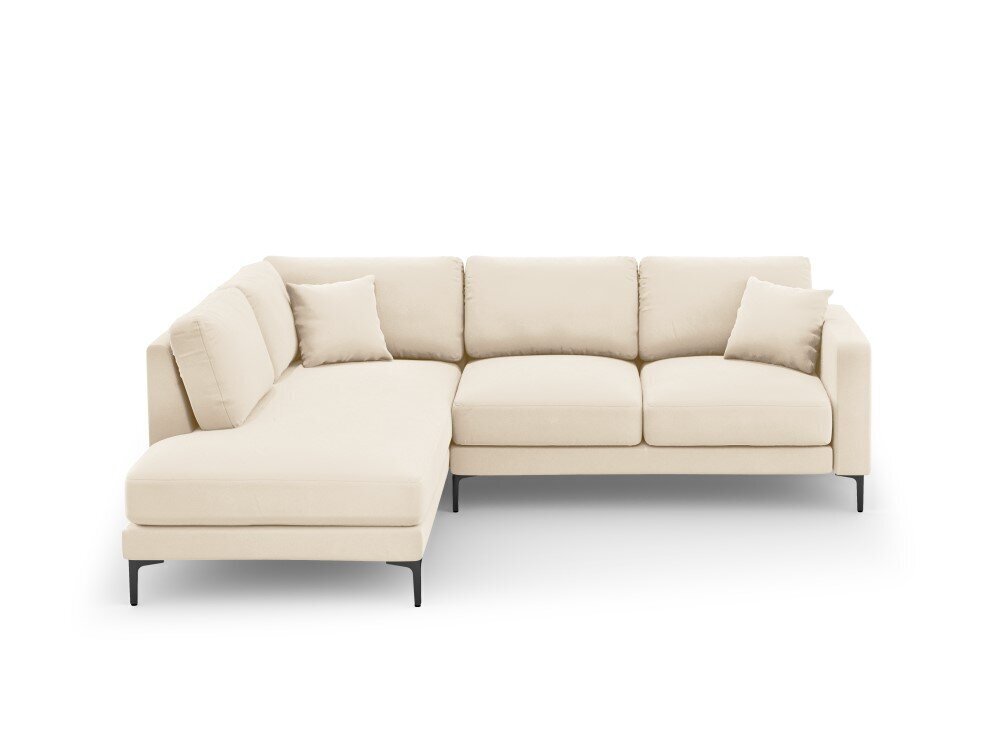 Vasakpoolne nurgadiivan velvet sofa Venus, 5 istekohta, helebeež v. hind ja info | Nurgadiivanid ja nurgadiivanvoodid | hansapost.ee