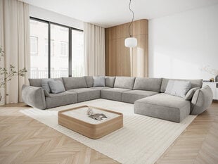 Панорамный левый диван Vanda, 8 мест, светло-серый цвет цена и информация | Угловые диваны | hansapost.ee