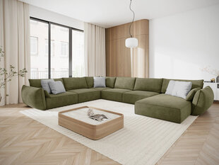 Панорамный левый диван Vanda, 8 мест, зеленый цвет цена и информация | Угловые диваны | hansapost.ee