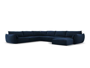Panoraam vasakpoolne nurgadiivan velvet sofa Vanda, 8 istekohta, tumesinine цена и информация | Угловые диваны | hansapost.ee