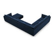 Panoraam vasakpoolne nurgadiivan velvet sofa Vanda, 8 istekohta, tumesinine hind ja info | Nurgadiivanid ja nurgadiivanvoodid | hansapost.ee