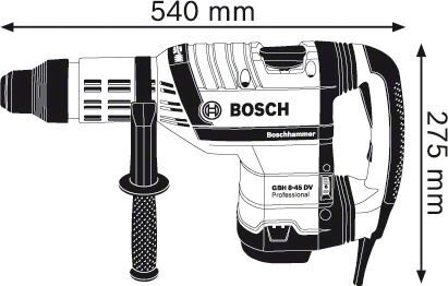 Proffesionaalne perforaator koos SDS Max lisamisega Bosch GBH 8-45 DV 0611265000 цена и информация | Lööktrellid | hansapost.ee