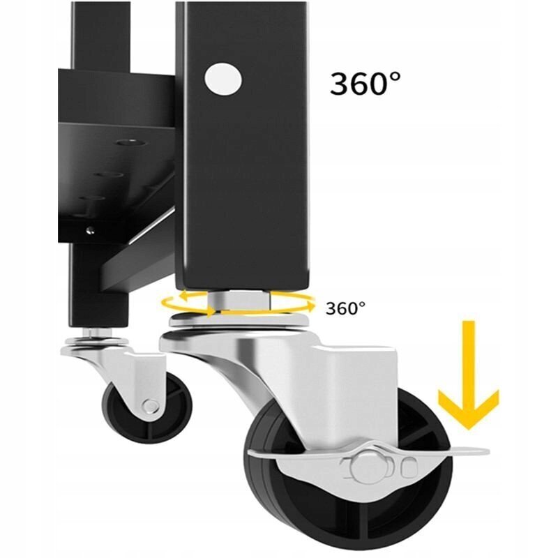 Kokkupandav mobiilne köögialus FS005, must цена и информация | Riiulid | hansapost.ee