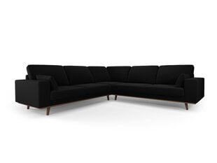 Симметричный velvet диван Hebe, 5 мест, черный цвет цена и информация | Угловые диваны | hansapost.ee