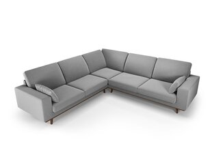 Симметричный velvet диван Hebe, 5 мест, серый цвет цена и информация | Угловые диваны | hansapost.ee