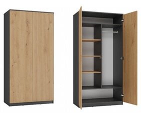 Шкаф SD-90, 50x90x180 см, антрацит/artisan дуб цена и информация | Шкафы | hansapost.ee