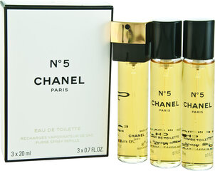 Chanel No.5 EDT naistele 3 x 20 ml цена и информация | Женские духи | hansapost.ee