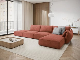 Правый угловой диван Vanda, 5 мест, красный цена и информация | Угловые диваны | hansapost.ee